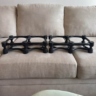 IsoAcoustics ISO-L8R430 Oversized Studio Monitor Isolation Stand 2022 - Black image 2