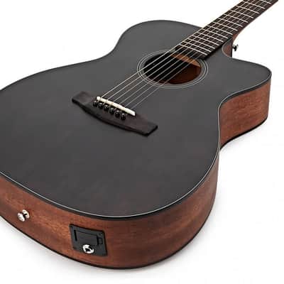 Cort Core Series CORE-OC OPLB Orchestra Cutaway Acoustic-Electric Guitar w/ Case – Solid Spruce Top, Open Pore image 16