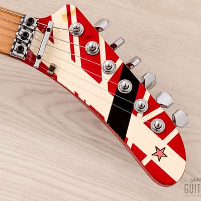 1990s ESP EVH Frankenstrat 5150 VH-250 Striped w/ Floyd Rose, Japan image 4