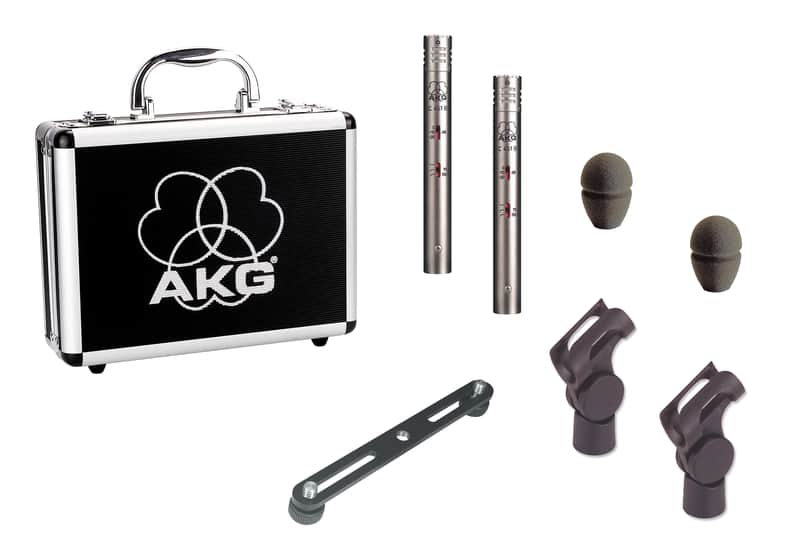 AKG C451B Stereo Matched Pair Small Diaphragm Microphone Condenser Mic Set image 1
