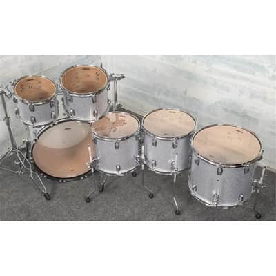 Used Ludwig Classic Oak 6pc Drum Set Silver Sparkle - Very Good image 5