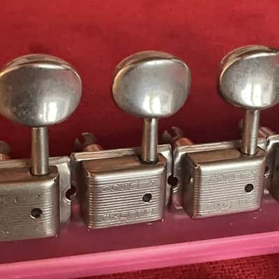 Kluson Deluxe 6 in line double line left hand 1964 - Nickel image 6