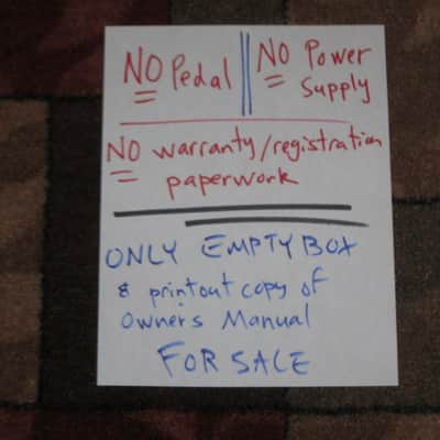 lightly handled Electro Harmonix EMPTY CARDBOARD BOX, print-out copy Owner's Manual, & bubble wrap ONLY for FREEZE Sound Retainer (NO pedal, NO power supply, NO warranty / registration paperwork) 2010s (specifically from 2014) image 3