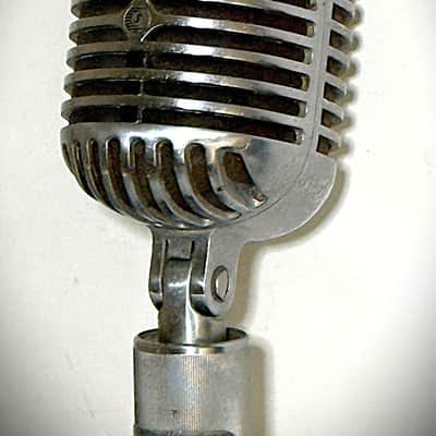 Vintage 1940's SHURE 556A Fatboy Dynamic Microphone, orig element w/cable, stand image 5