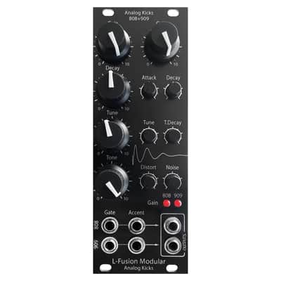 Analog dual BD909+BD808 kick drum Eurorack module image 3