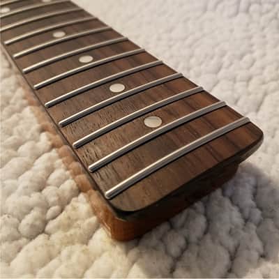 USA made roasted neck with amazing flame maple. Rosewood Fingerboard and Hidden fret tangs.Made for a Tele body # MRT-5A image 3