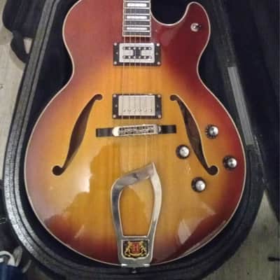 Burny RSA-60 ES-335 Style Guitar Cherry Red w/ Dual Humbuckers