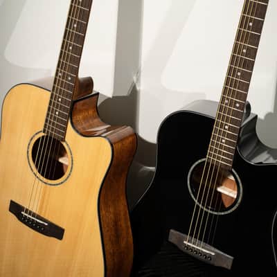 Cort Earth Series 60 Dreadnought Acoustic Electric Guitar 2020's - Natural Glossy image 12