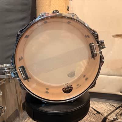 Sonor Prolite 6X14 Nussbaum Satin Hella Die Cast Hoops Snare Drum image 6
