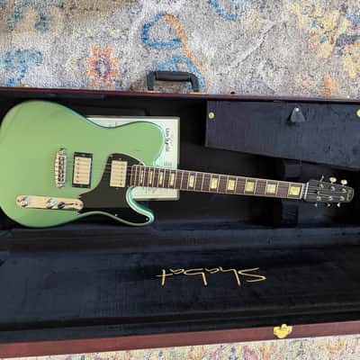 Shabat Lion Special Mahogany 24.75" Scale Humbucker Guitar – Inverness Green image 2