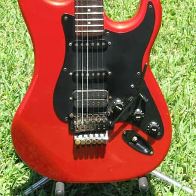 USA Kramer Pacer Deluxe 1985 Candy Apple Red schaller pups floyd rose with freedom hard case image 1