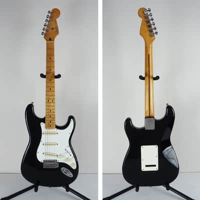 1995 Fender Standard Stratocaster Black Made In Mexico MIM with Gig Bag image 3