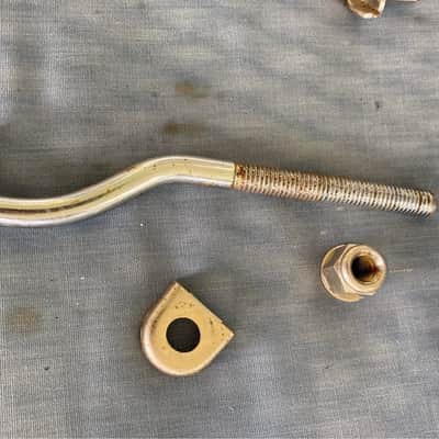 Lot of 2 TOCA Bongo (Conga?) Lug w/round and horseshoe washer & Bolt from Bongos image 3