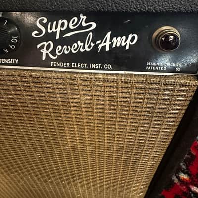 Fender Super Reverb 2-Channel 40-Watt 4x10" Guitar Combo 1963 - 1967 - Black Panel image 2