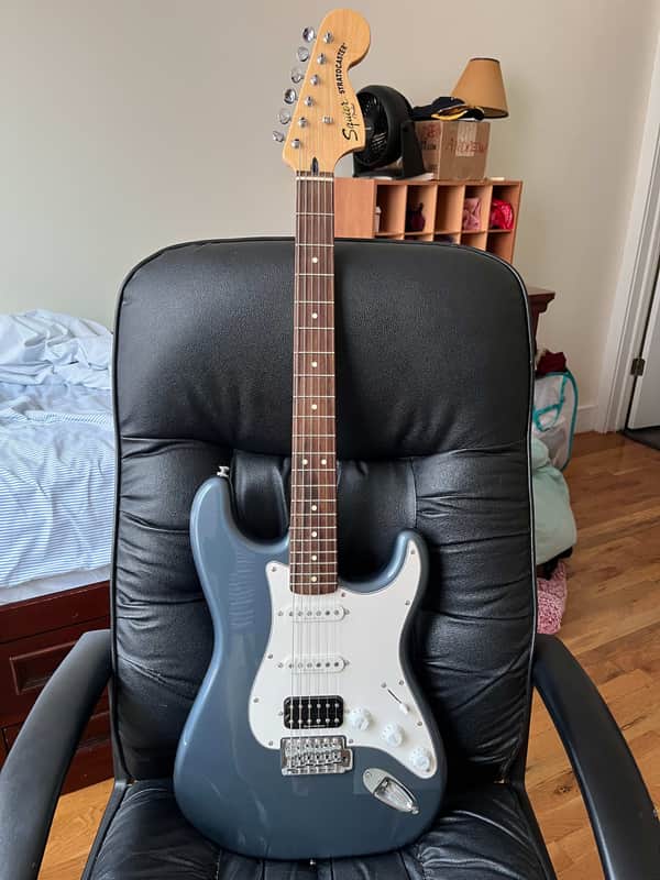 Squier Vintage Modified Stratocaster HSS, 2016, Rosewood board, Charcoal Frost Metallic image 1