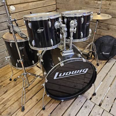 Ludwig Drum Kit, Accent Black Complete USED! RKACL021024 image 3