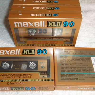 1-1985 Maxell XLII 90 Rare Gold Japan Type II CR02 High Position Cassette Tape 90 Mins New Sealed NOS - Will Combine Shipping! image 2