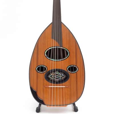 Professional Iraqi Oud Floating Bridge Pamela Mother of Pearl design & Cedar Top image 2