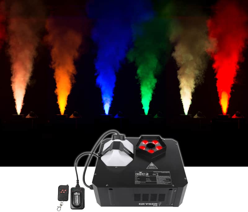 Chauvet DJ GEYSER P5 DMX Fog Machine Fogger, RGBA+UV LED Effects+Wireless Remote image 1