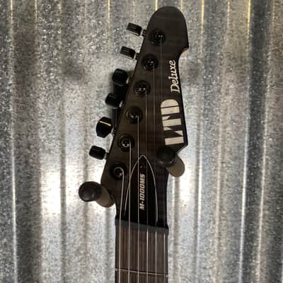ESP LTD M-1000 Multi Scale Flame Top See Thru Black Satin Guitar M1000MSFMSTBLKS #0382 Used image 3