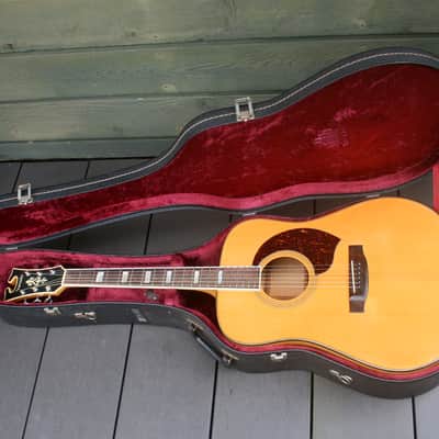 Yamaki YB400 Buffalo Head Dreadnought Guitar Circa 1980 Natural+Hard Case image 1