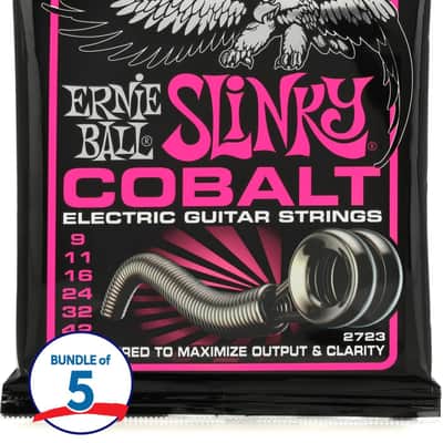 Ernie Ball 2723 Super Slinky Cobalt Electric Guitar Strings - .009-.042 (5-pack) image 1