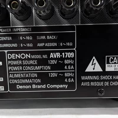 Denon AVR-1709 7.1-Channel Multi-Zone Home Theater Receiver w/ Remotes image 11
