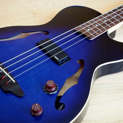 Yamaha BEX4 Hollowbody Acoustic Electric Bass Guitar w/ Piezo Pickup & Hardshell Coffin Case image 6