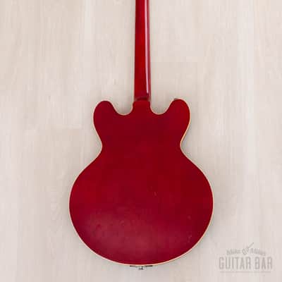 1981 Epiphone Riviera Vintage Semi-Hollow Guitar Cherry w/ Maxon Humbuckers, Japan Matsumoku image 3