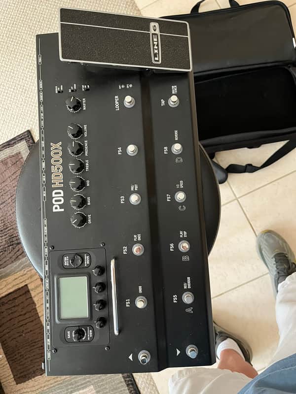 Line 6 Line 6 POD HD500X Multi-FX – Bag + Power Supply 2021 - black metal matt finish