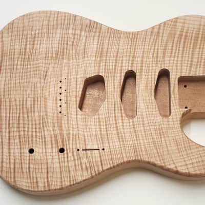 Shepard Custom Guitars Custom Telecaster Body Semi-hollow Backroute F Hole Optional Curly Maple Top 2026 - Unfinished image 1