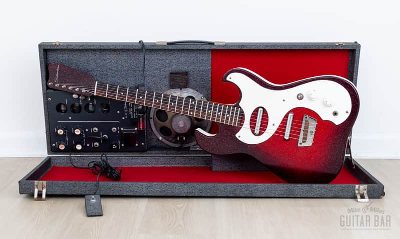 1965 Silvertone 1457 Vintage Amp-in-Case Guitar & Tube Amp Set, Danelectro USA image 1
