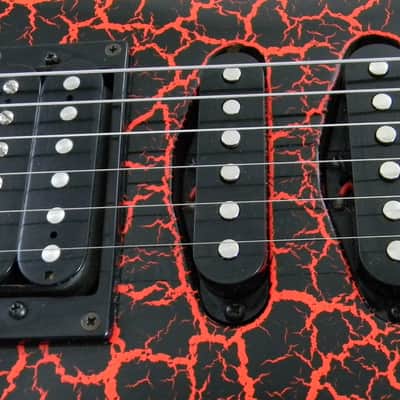 VESTER II MANIAC SERIES Circa 1991 Archtop Red Crackle Finish Body Neck Guitar Kramer Style image 8