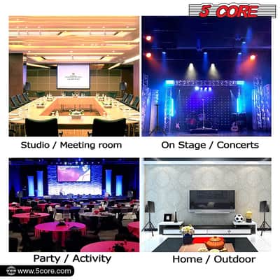 5 Core Speaker Stand Height Adjustable PA DJ Tripod Studio Monitor Stands w 35mm Compatible Insert image 11