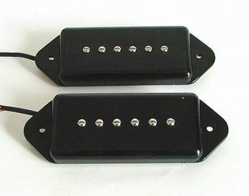 Artec Alnico 5 Soap Bar Dog Ear Pickup set Black image 1
