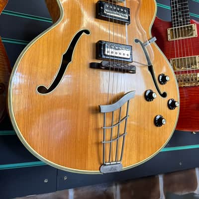 Hofner Committee Gloss Natural 1960 Modified Hollow Body Electric Guitar image 3