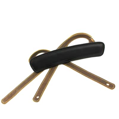 Walker & Williams C-18-DBRN Distressed Finish Brown Leather Vintage Slash Strap Extra Long image 8