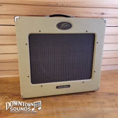 2013 Peavey Delta Blues 115 30W 1x15 Guitar Combo Amp - Tweed, Peavey 15" Blue Marvel Speaker, Hosa Single-Button Footswitch image 1