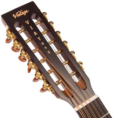 Vintage 'Viator' Paul Brett 12-String Electro-Acoustic Travel Guitar ~ Natural image 9