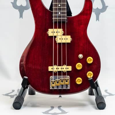 1981 Washburn SB40, SB-40 Bass Wine Red Neckthrough image 2