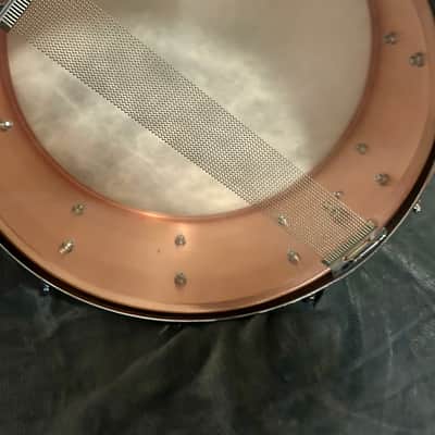 Slingerland- 5x14" Sound King, Lacquered Brass, 10-Lug Snare Drum 1980s image 7