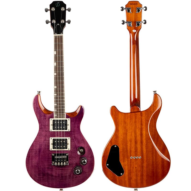 Flight VANGUARD TENOR TPP Flamed Maple Top Mahogany Neck Double Cutaway 4-String Electric Ukulele w/Padded Gig Bag image 1