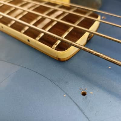 Fender Jazz bass 1973 Lake placid blue refin image 17