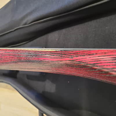 Fender Limited Edition Sandblasted Ash Stratocaster - Crimson Red Transparent image 3