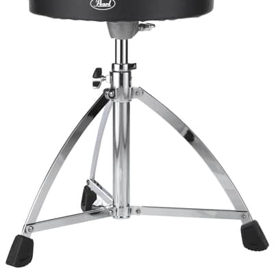 Pearl Drum Throne With Round Vinyl Seat and Single Braced Tripod Base (D730S) image 1
