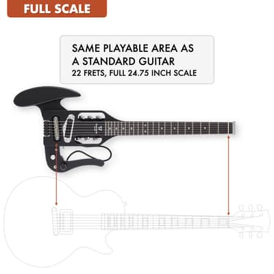 Traveler Guitar Pro-Series Mod-X Hybrid Electric Travel Guitar w/ Piezo Bridge (Matte Black) image 3