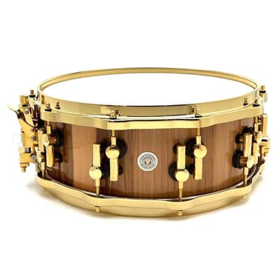 Sonor SQ2 Heavy Beech Snare Drum 14x5.5 American Walnut Gloss w/Gold Hw image 2