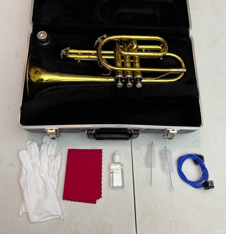 Vintage King Tempo 602 Bb Cornet c.1968 w/ Original Case, Benge 7C Mouthpiece – USA Made image 1