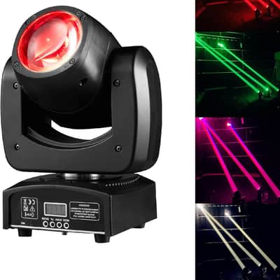 90W LED Moving Head DJ Lights Mini Beam Stage Lights Super Bright Spot RGBW 4IN1 DMX 512 13CH Sound-Activated for Wedding DJ Party Stage Lighting (90W, 1) image 1