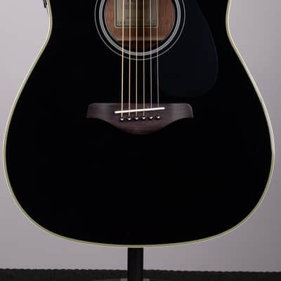 Yamaha FG-TA TransAcoustic Dreadnought Acoustic-Electric Guitar - Black image 1